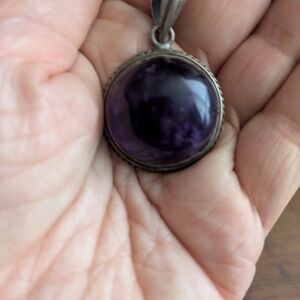 Purple Stone Pendant Necklace - Women Jewelry